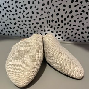 Canvas Slip On Mules